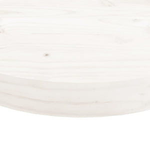 vidaXL Table Top Round White Ø70x3 cm Solid Wood Pine