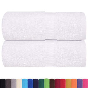 vidaXL Washcloths 2 pcs White 15x21 cm 360 gsm 100% Cotton