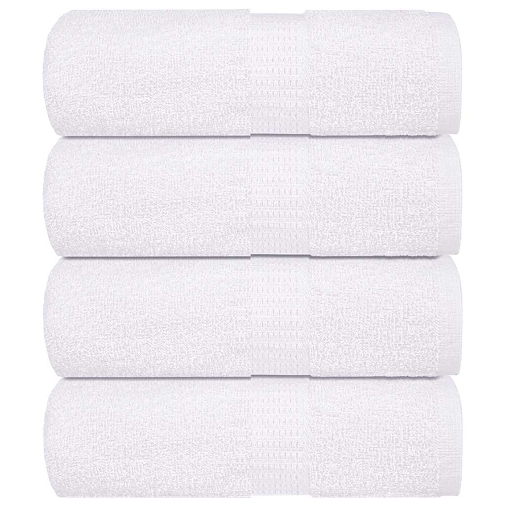 vidaXL Washcloths 4 pcs White 15x21 cm 360 gsm 100% Cotton