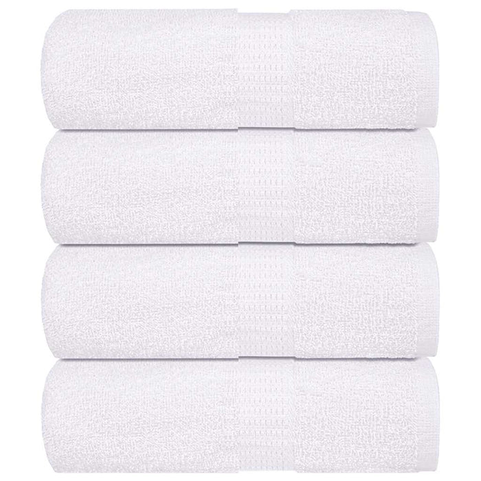 vidaXL Washcloths 4 pcs White 15x21 cm 360 gsm 100% Cotton