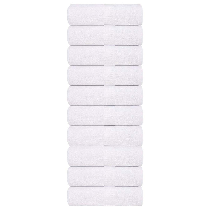 vidaXL Washcloths 10 pcs White 15x21 cm 360 gsm 100% Cotton