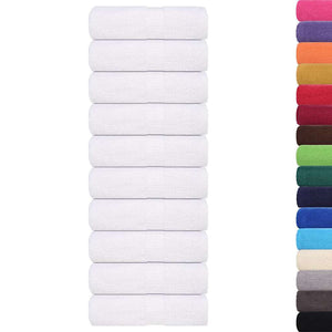 vidaXL Washcloths 10 pcs White 15x21 cm 360 gsm 100% Cotton