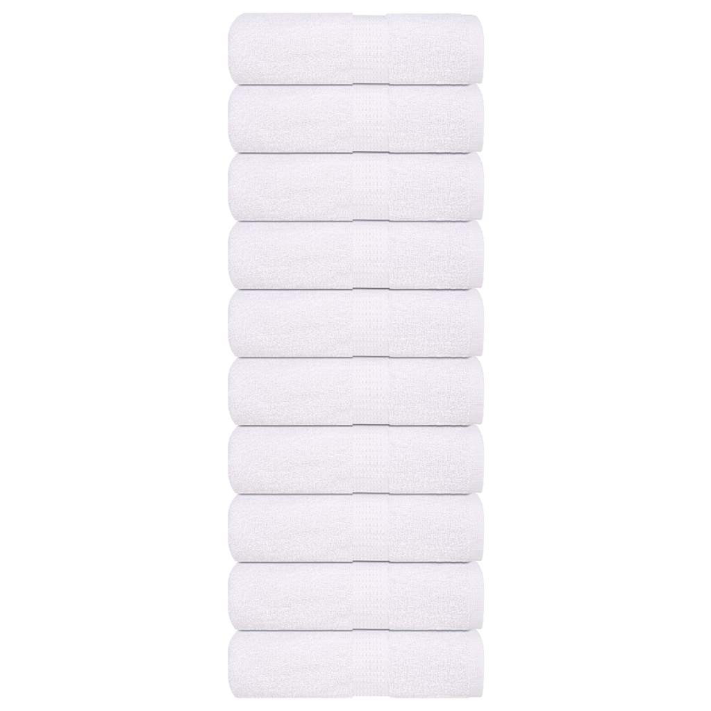 vidaXL Soap Towels 10 pcs White 30x30 cm 360 gsm 100% Cotton