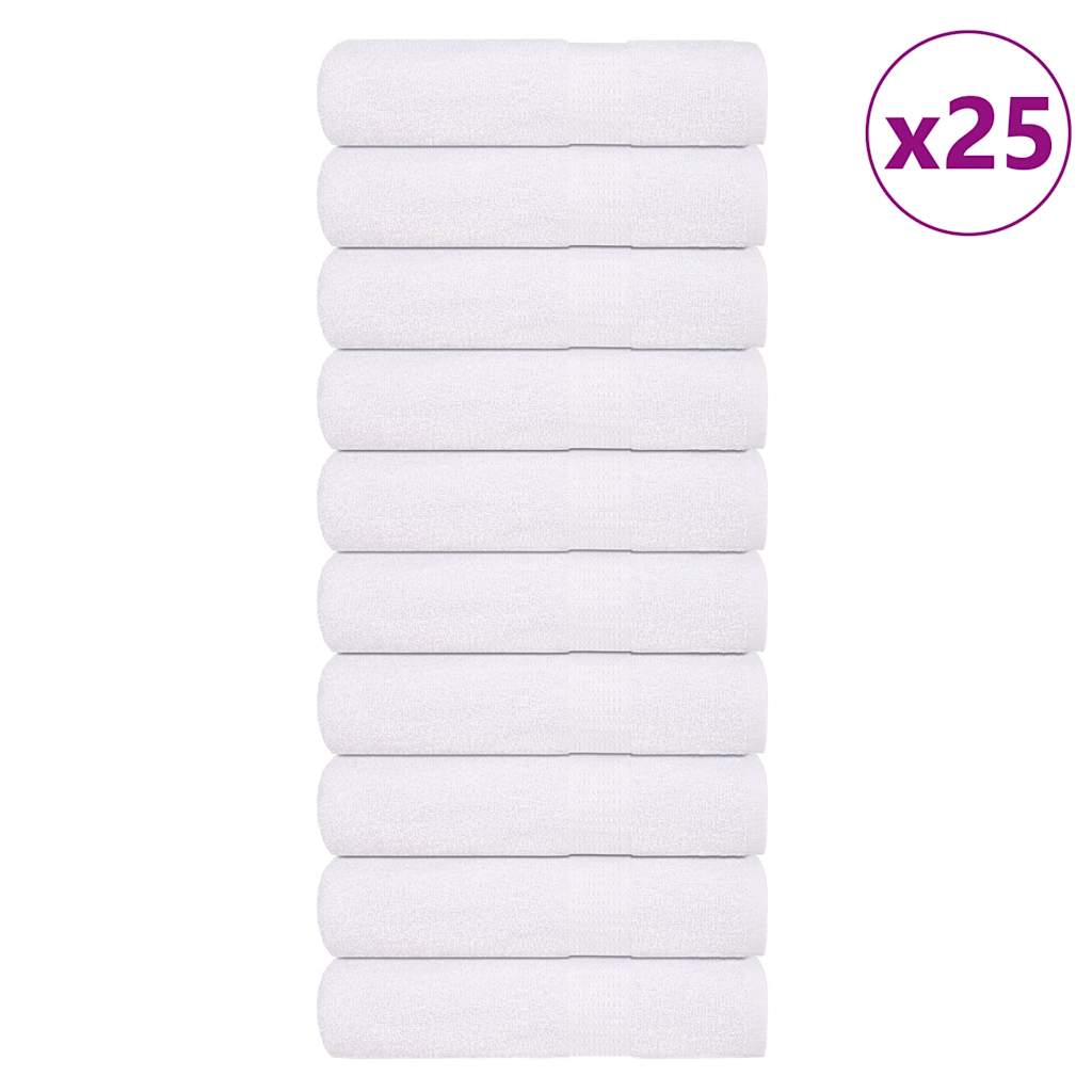 vidaXL Shower Towels 25 pcs White 70x140 cm 360 gsm 100% Cotton