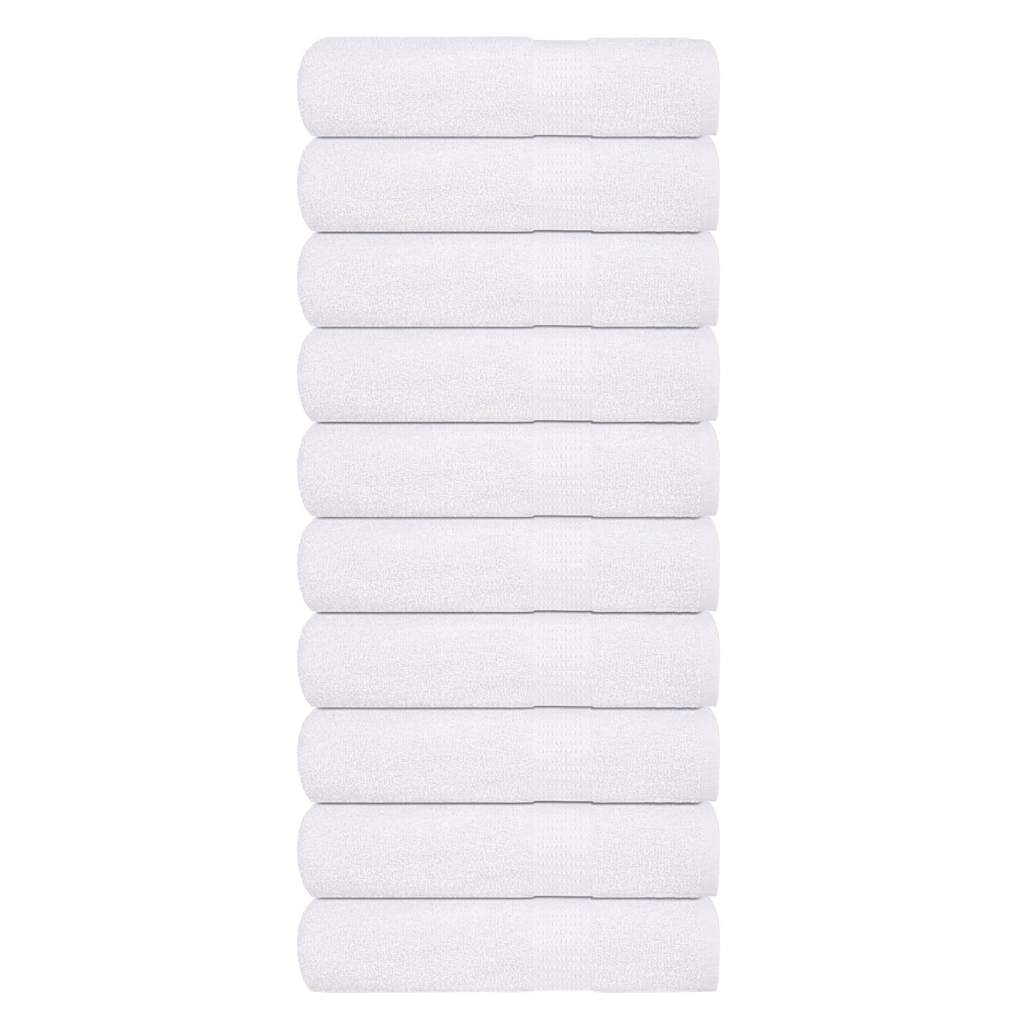 vidaXL Bath Towels 10 pcs White 100x150 cm 360 gsm 100% Cotton