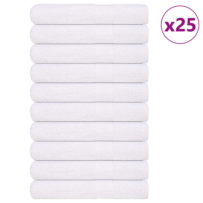 vidaXL Sauna Towels 25 pcs White 80x200 cm 360 gsm 100% Cotton