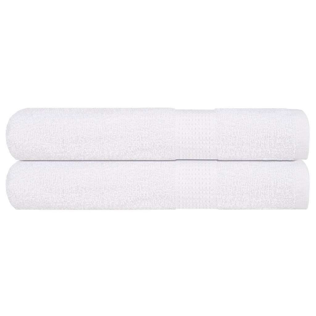 vidaXL Towels 2 pcs White 100x200 cm 360 gsm 100% Cotton