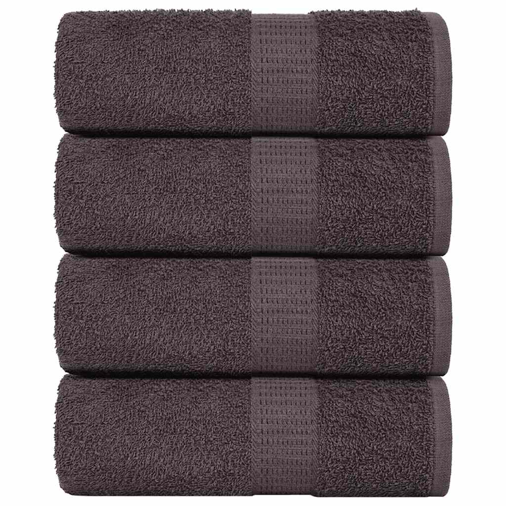 vidaXL Washcloths 4 pcs Anthracite 15x21 cm 360 gsm 100% Cotton