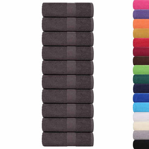 vidaXL Washcloths 10 pcs Anthracite 15x21 cm 360 gsm 100% Cotton