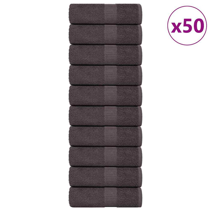 vidaXL Washcloths 50 pcs Anthracite 15x21 cm 360 gsm 100% Cotton