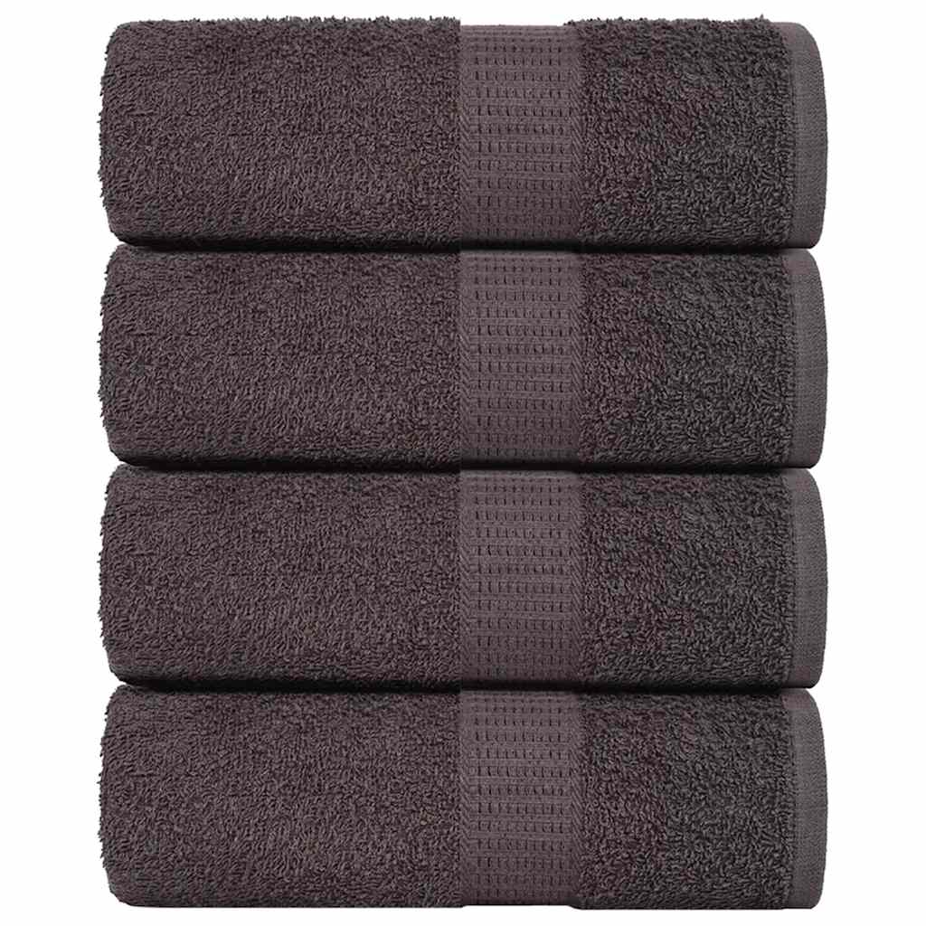 vidaXL Soap Towels 4 pcs Anthracite 30x30 cm 360 gsm 100% Cotton