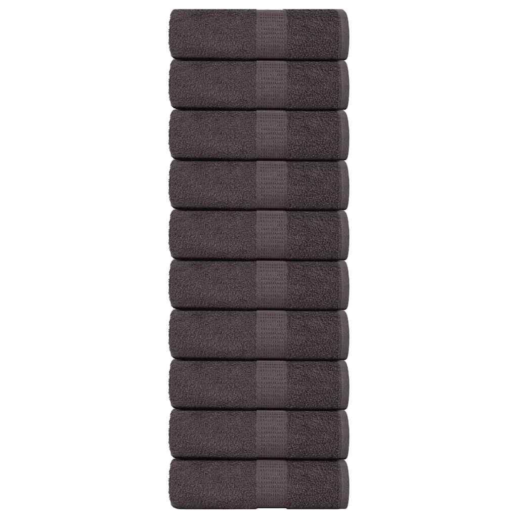 vidaXL Soap Towels 10 pcs Anthracite 30x30 cm 360 gsm 100% Cotton