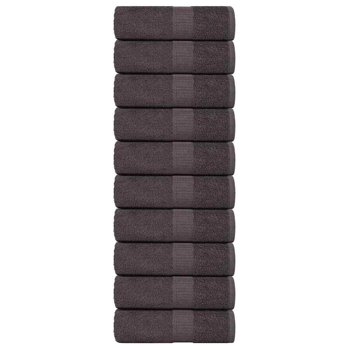 vidaXL Soap Towels 10 pcs Anthracite 30x30 cm 360 gsm 100% Cotton