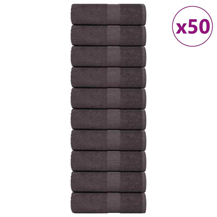 vidaXL Soap Towels 50 pcs Anthracite 30x30 cm 360 gsm 100% Cotton