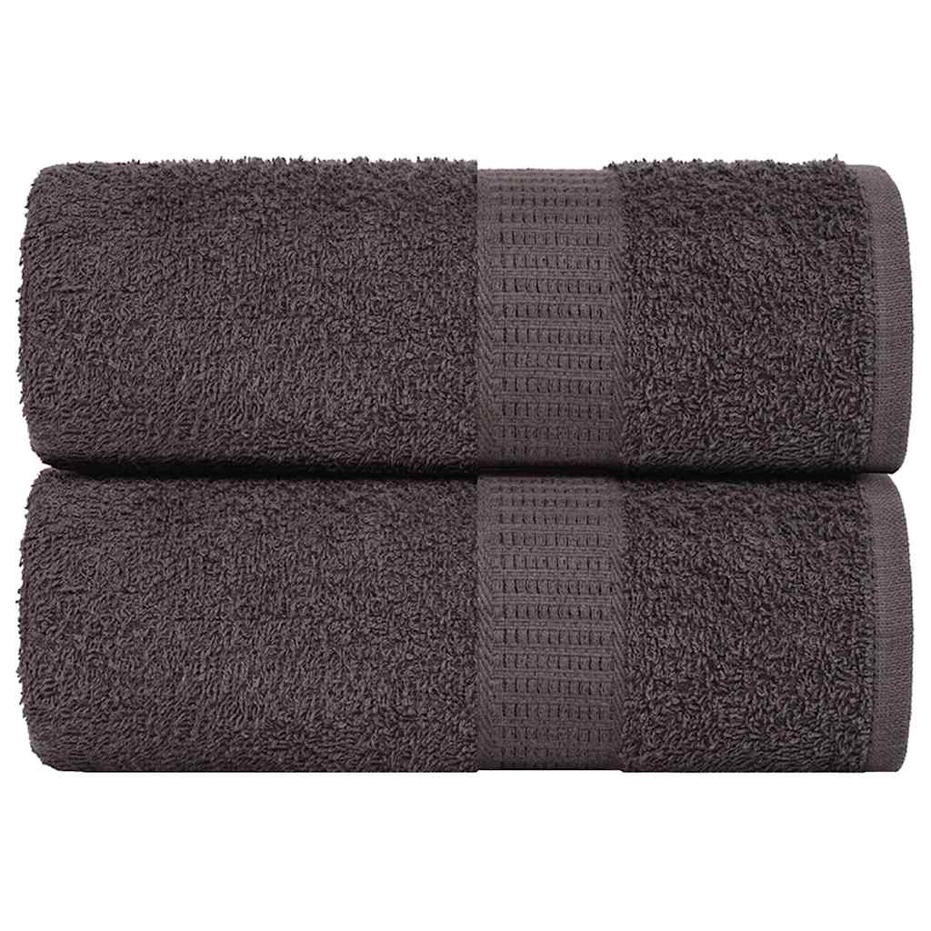 vidaXL Guest Towels 2 pcs Anthracite 30x50 cm 360 gsm 100% Cotton