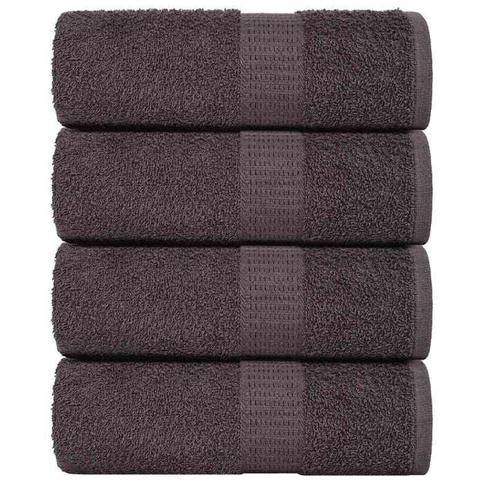 vidaXL Guest Towels 4 pcs Anthracite 30x50 cm 360 gsm 100% Cotton