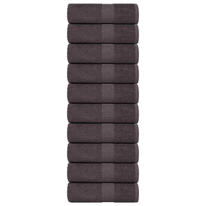 vidaXL Guest Towels 10 pcs Anthracite 30x50 cm 360 gsm 100% Cotton