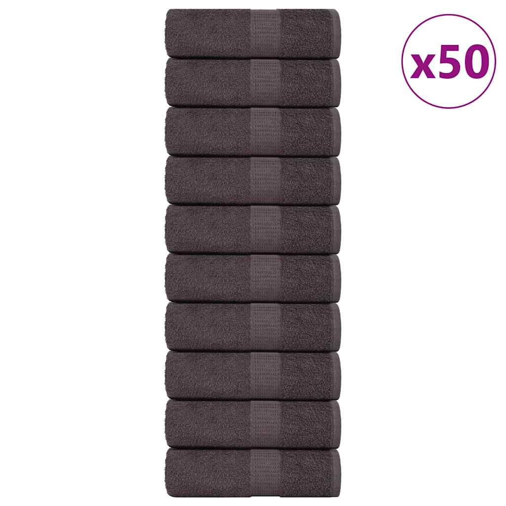 vidaXL Guest Towels 50 pcs Anthracite 30x50 cm 360 gsm 100% Cotton