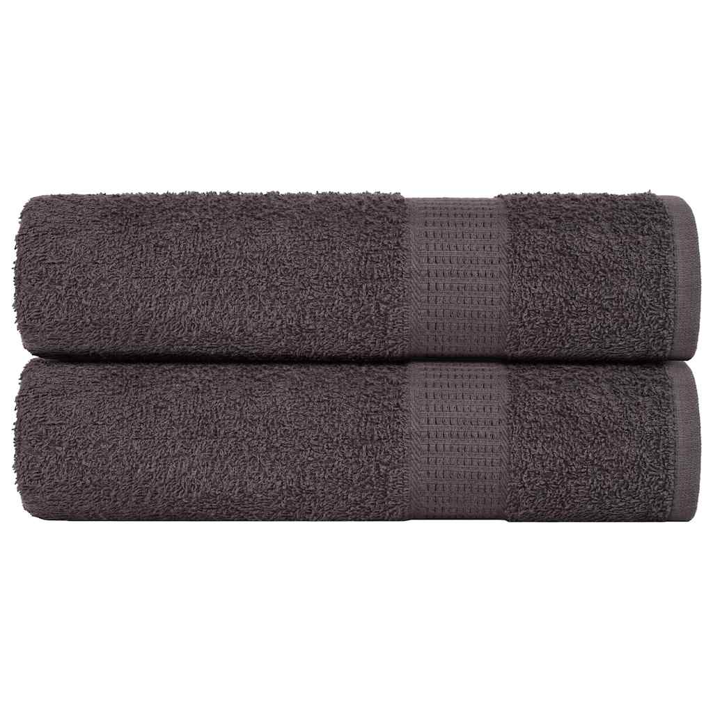 vidaXL Hand Towels 2 pcs Anthracite 50x100 cm 360 gsm 100% Cotton