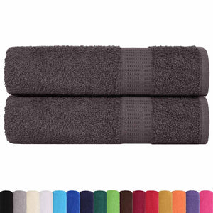 vidaXL Hand Towels 2 pcs Anthracite 50x100 cm 360 gsm 100% Cotton