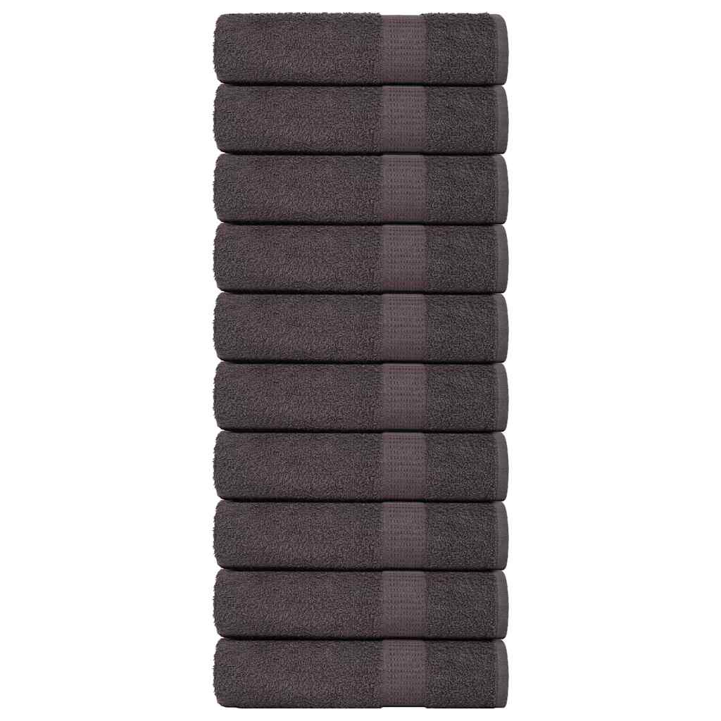 vidaXL Hand Towels 10 pcs Anthracite 50x100 cm 360 gsm 100% Cotton