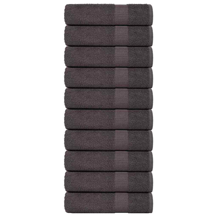 vidaXL Hand Towels 10 pcs Anthracite 50x100 cm 360 gsm 100% Cotton