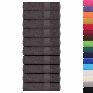 vidaXL Hand Towels 10 pcs Anthracite 50x100 cm 360 gsm 100% Cotton