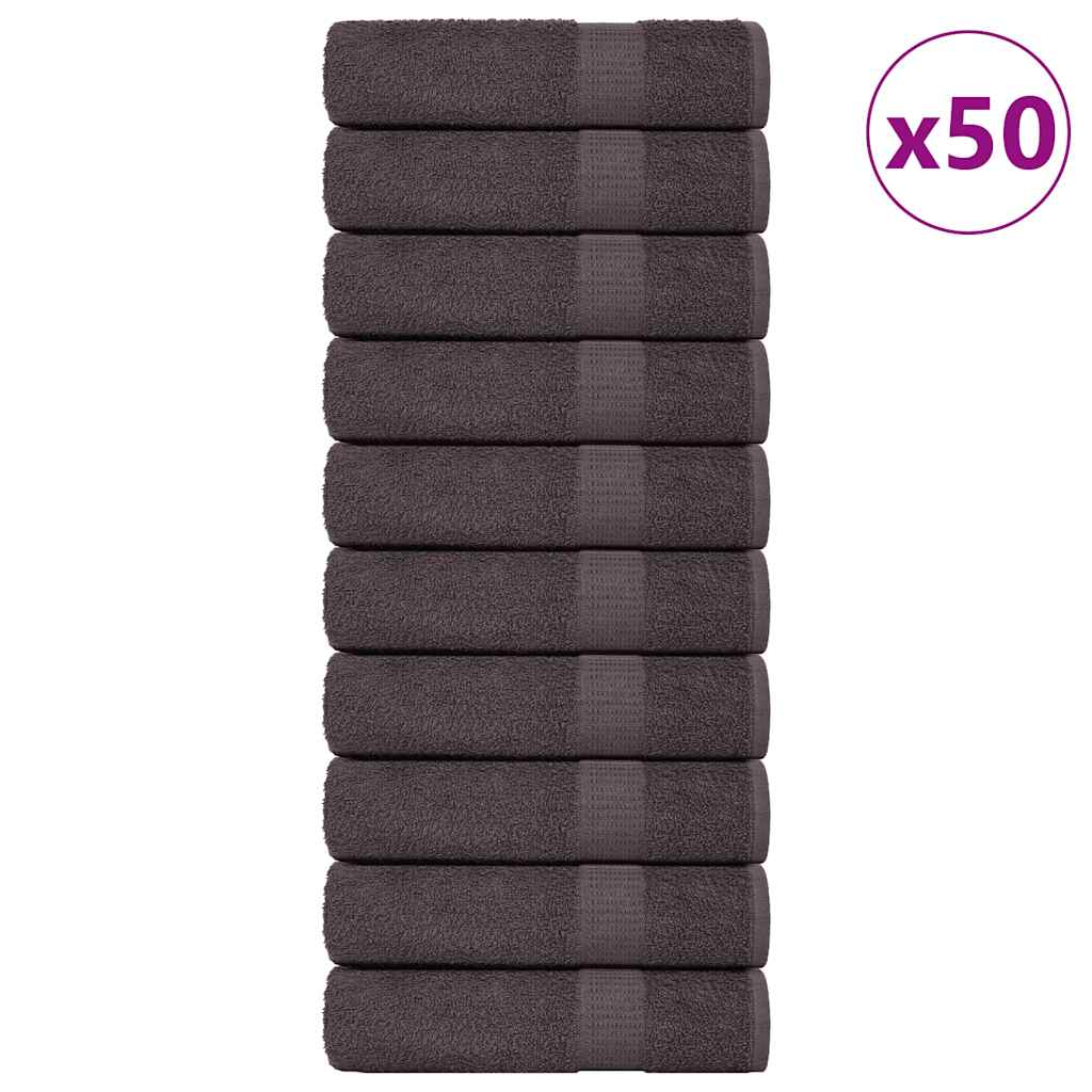 vidaXL Hand Towels 50 pcs Anthracite 50x100 cm 360 gsm 100% Cotton