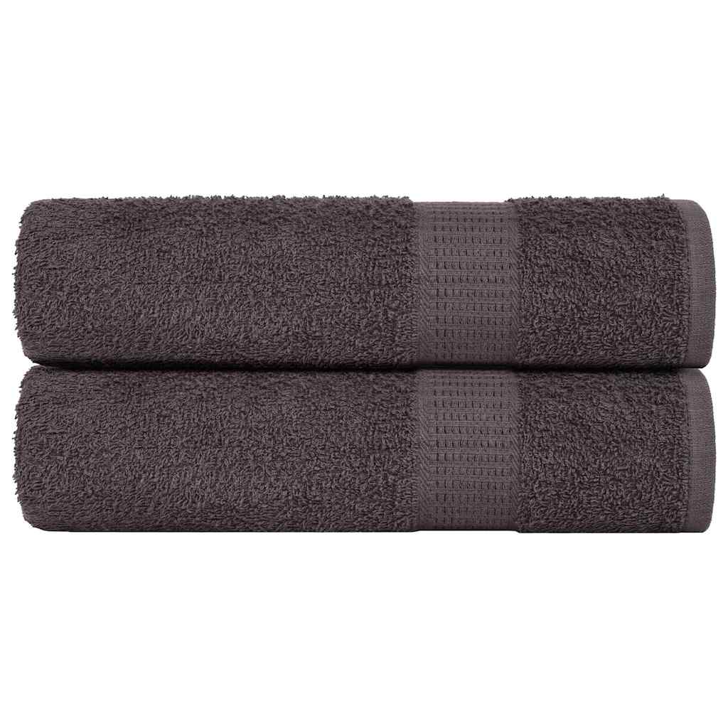 vidaXL Bath Towels 2 pcs Anthracite 100x150 cm 360 gsm 100% Cotton