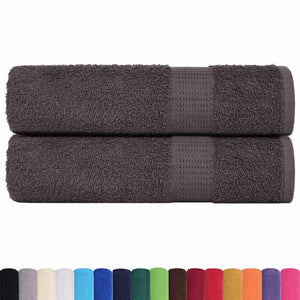 vidaXL Bath Towels 2 pcs Anthracite 100x150 cm 360 gsm 100% Cotton