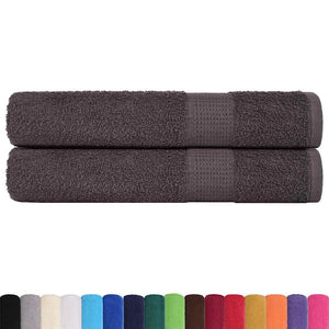 vidaXL Sauna Towels 2 pcs Anthracite 80x200 cm 360 gsm 100% Cotton