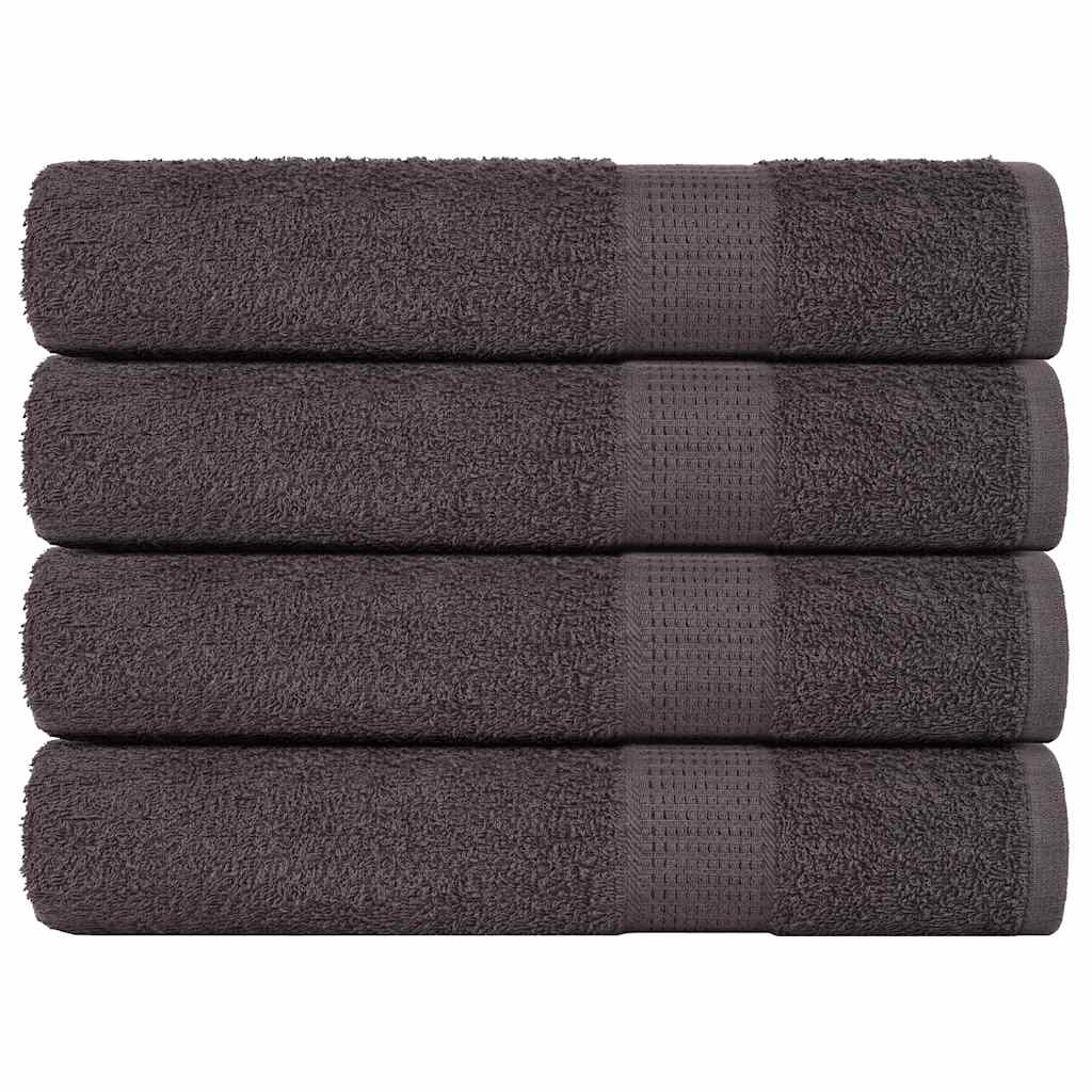 vidaXL Towels 4 pcs Anthracite 100x200 cm 360 gsm 100% Cotton