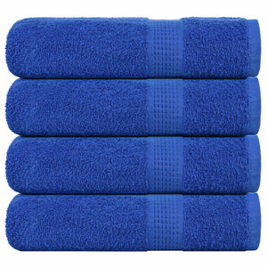 vidaXL Hand Towels 4 pcs Blue 50x100 cm 360 gsm 100% Cotton