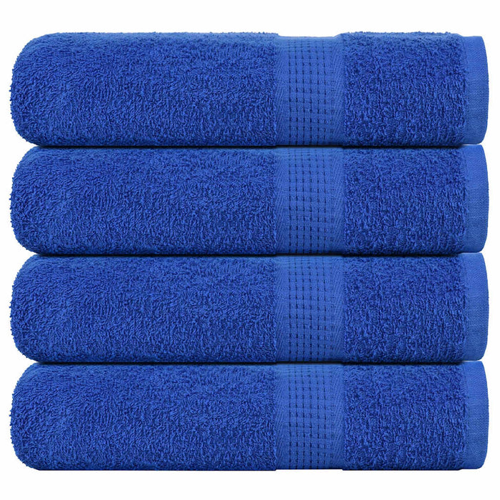 vidaXL Hand Towels 4 pcs Blue 50x100 cm 360 gsm 100% Cotton