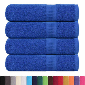 vidaXL Hand Towels 4 pcs Blue 50x100 cm 360 gsm 100% Cotton