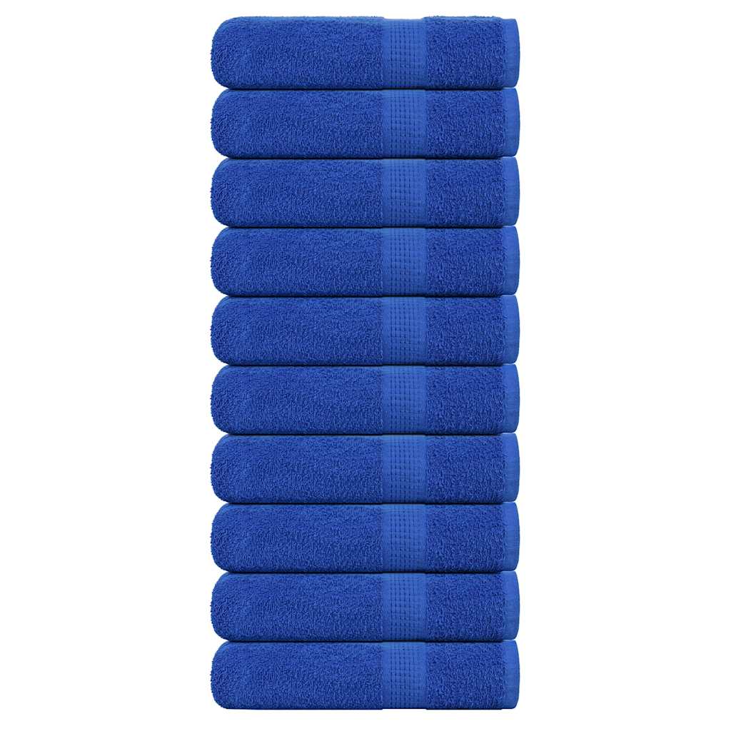 vidaXL Hand Towels 10 pcs Blue 50x100 cm 360 gsm 100% Cotton