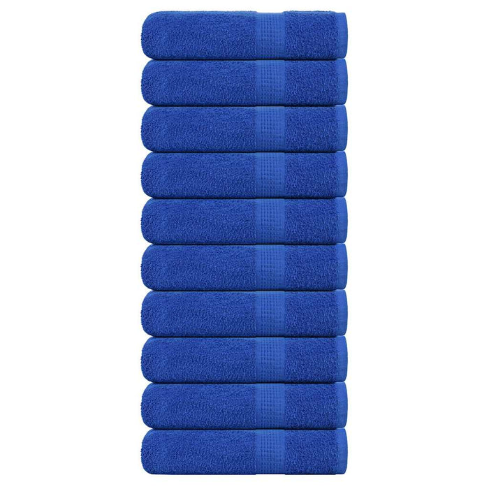 vidaXL Hand Towels 10 pcs Blue 50x100 cm 360 gsm 100% Cotton