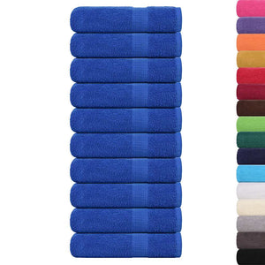 vidaXL Hand Towels 10 pcs Blue 50x100 cm 360 gsm 100% Cotton