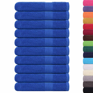 vidaXL Sauna Towels 10 pcs Blue 80x200 cm 360 gsm 100% Cotton