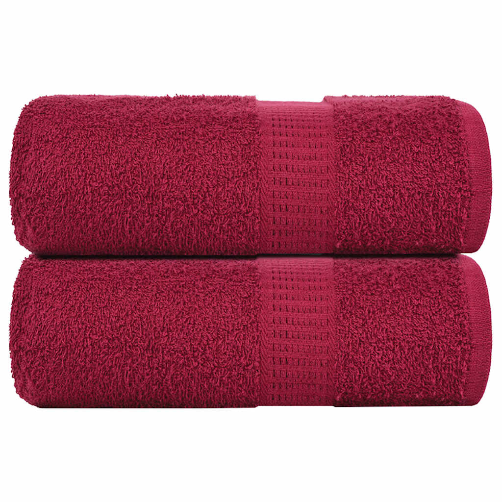 vidaXL Soap Towels 2 pcs Bordeaux 30x30 cm 360 gsm 100% Cotton