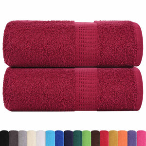 vidaXL Soap Towels 2 pcs Bordeaux 30x30 cm 360 gsm 100% Cotton