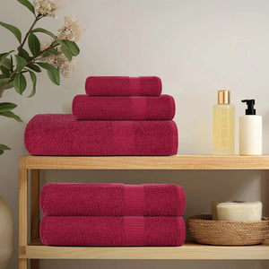 vidaXL Soap Towels 2 pcs Bordeaux 30x30 cm 360 gsm 100% Cotton