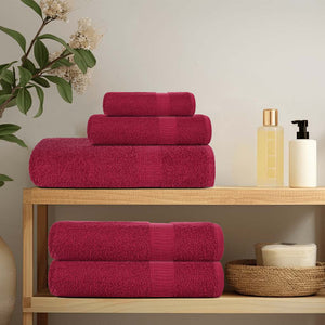 vidaXL Soap Towels 10 pcs Bordeaux 30x30 cm 360 gsm 100% Cotton