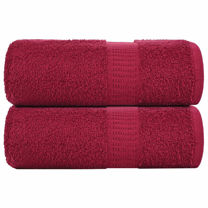 vidaXL Guest Towels 2 pcs Bordeaux 30x50 cm 360 gsm 100% Cotton