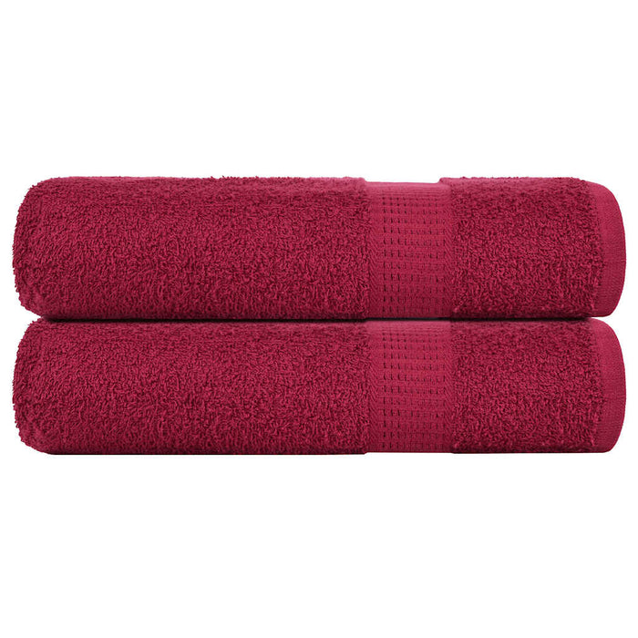 vidaXL Shower Towels 2 pcs Bordeaux 70x140 cm 360 gsm 100% Cotton