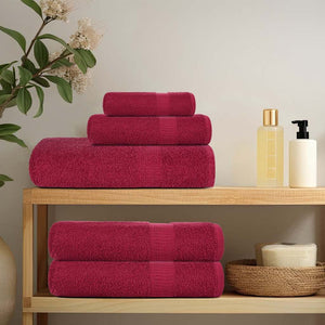 vidaXL Shower Towels 2 pcs Bordeaux 70x140 cm 360 gsm 100% Cotton