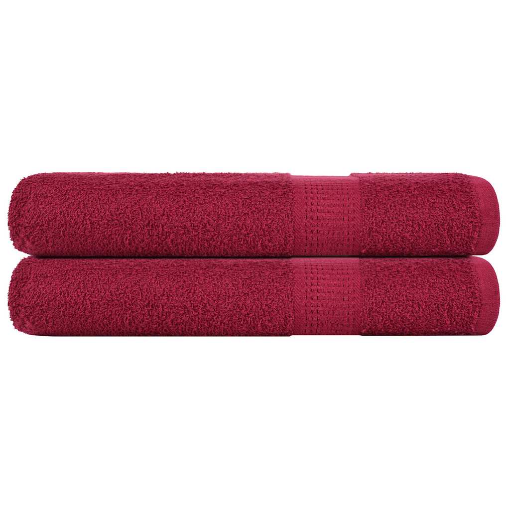 vidaXL Sauna Towels 2 pcs Bordeaux 80x200 cm 360 gsm 100% Cotton