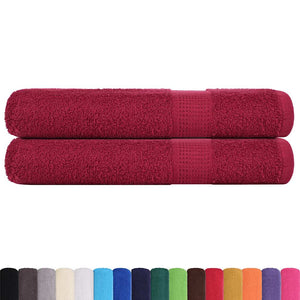 vidaXL Sauna Towels 2 pcs Bordeaux 80x200 cm 360 gsm 100% Cotton