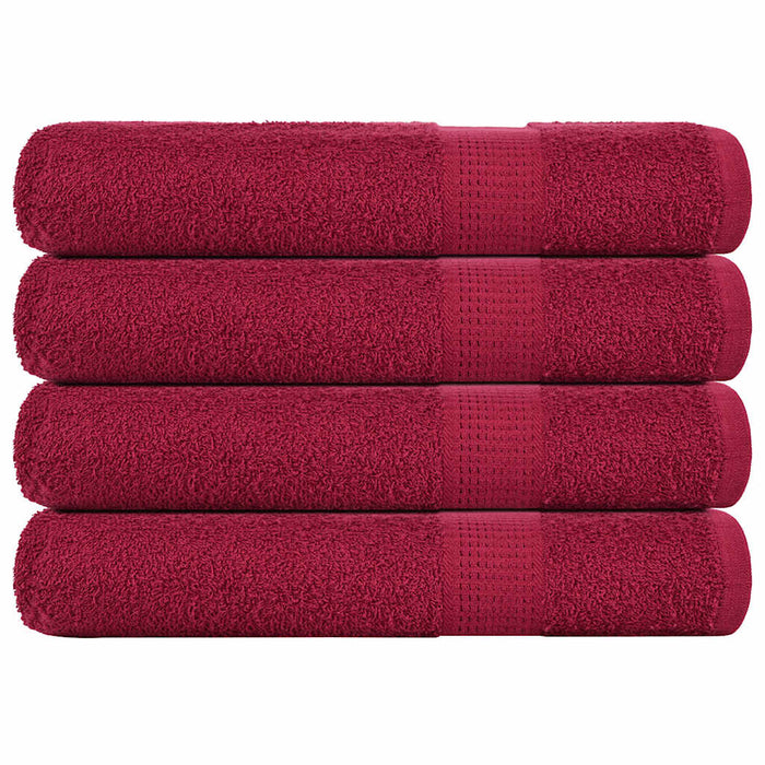 vidaXL Sauna Towels 4 pcs Bordeaux 80x200 cm 360 gsm 100% Cotton