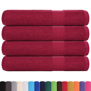 vidaXL Sauna Towels 4 pcs Bordeaux 80x200 cm 360 gsm 100% Cotton